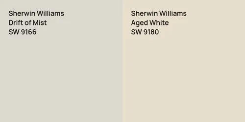 SW 9166 Drift of Mist vs SW 9180 Aged White