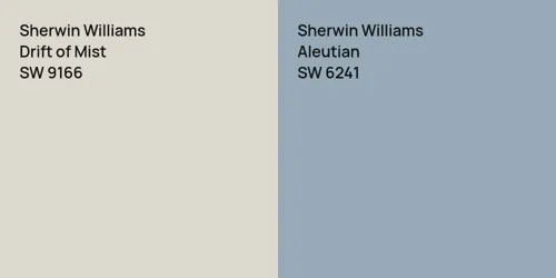 SW 9166 Drift of Mist vs SW 6241 Aleutian