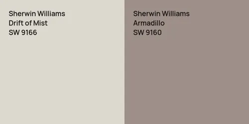 SW 9166 Drift of Mist vs SW 9160 Armadillo