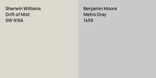 SW 9166 Drift of Mist vs 1459 Metro Gray