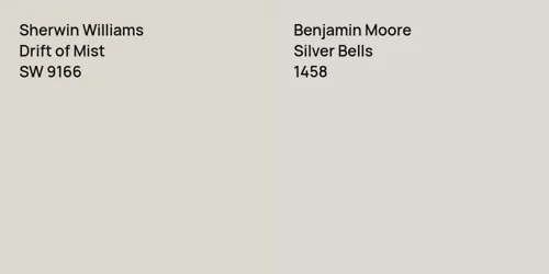 SW 9166 Drift of Mist vs 1458 Silver Bells