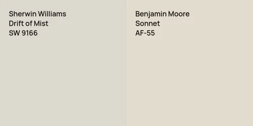 SW 9166 Drift of Mist vs AF-55 Sonnet