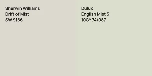 SW 9166 Drift of Mist vs 10GY 74/087 English Mist 5