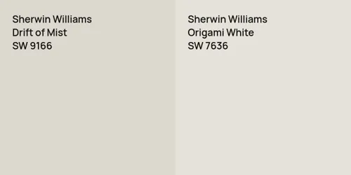 SW 9166 Drift of Mist vs SW 7636 Origami White