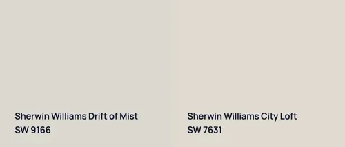 SW 9166 Drift of Mist vs SW 7631 City Loft