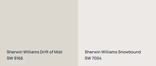 SW 9166 Drift of Mist vs SW 7004 Snowbound