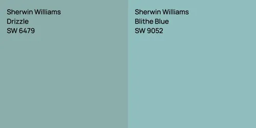 SW 6479 Drizzle vs SW 9052 Blithe Blue