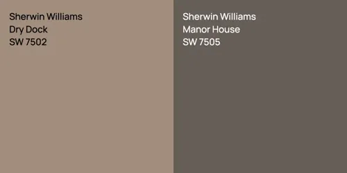 SW 7502 Dry Dock vs SW 7505 Manor House