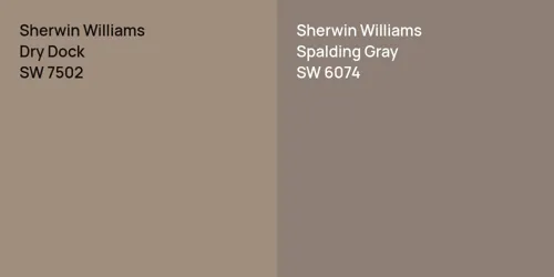 SW 7502 Dry Dock vs SW 6074 Spalding Gray