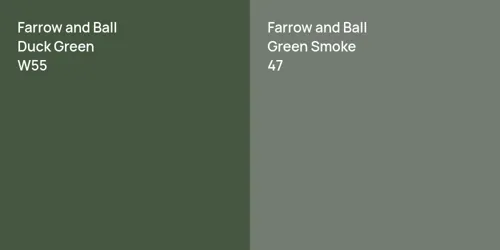 W55 Duck Green vs 47 Green Smoke