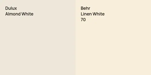 null Almond White vs 70 Linen White