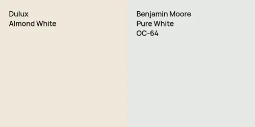 null Almond White vs OC-64 Pure White