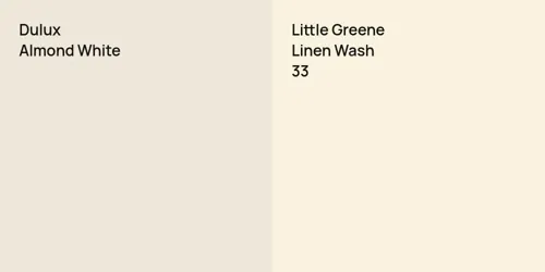 null Almond White vs 33 Linen Wash