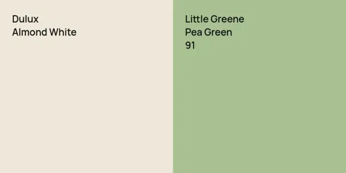 null Almond White vs 91 Pea Green