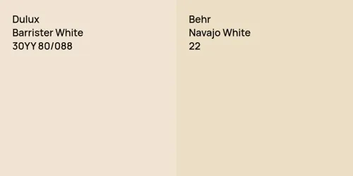 30YY 80/088 Barrister White vs 22 Navajo White