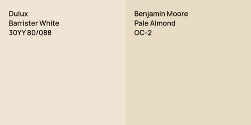 30YY 80/088 Barrister White vs OC-2 Pale Almond