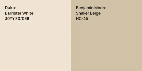 30YY 80/088 Barrister White vs HC-45 Shaker Beige