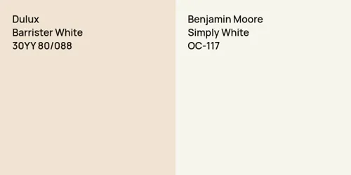 30YY 80/088 Barrister White vs OC-117 Simply White