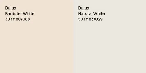 30YY 80/088 Barrister White vs 50YY 83/029 Natural White