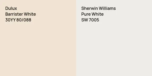 30YY 80/088 Barrister White vs SW 7005 Pure White