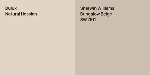 null Natural Hessian vs SW 7511 Bungalow Beige