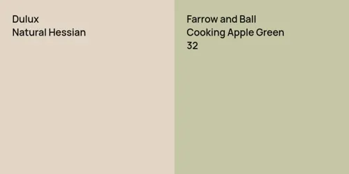 null Natural Hessian vs 32 Cooking Apple Green