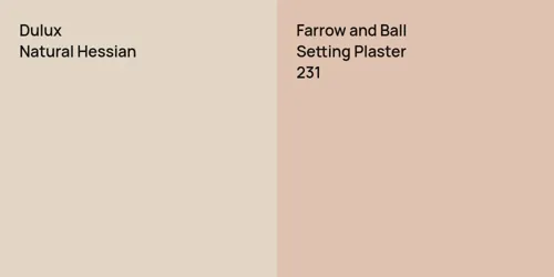 null Natural Hessian vs 231 Setting Plaster