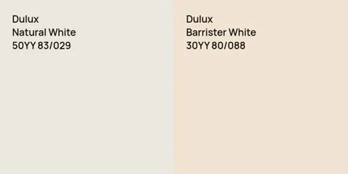 50YY 83/029 Natural White vs 30YY 80/088 Barrister White