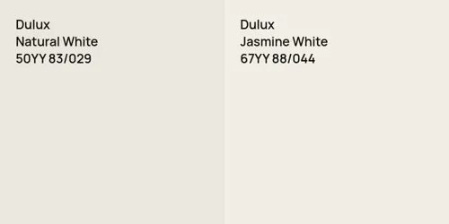 50YY 83/029 Natural White vs 67YY 88/044 Jasmine White