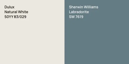 50YY 83/029 Natural White vs SW 7619 Labradorite