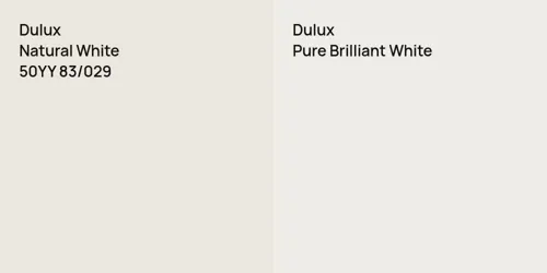 50YY 83/029 Natural White vs null Pure Brilliant White