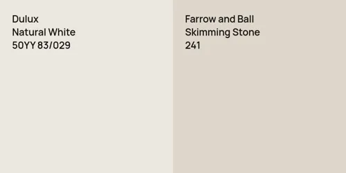 50YY 83/029 Natural White vs 241 Skimming Stone