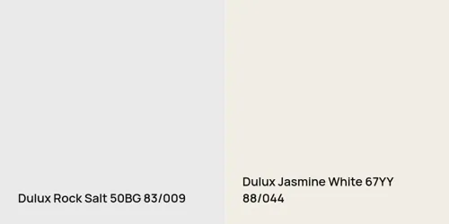 50BG 83/009 Rock Salt vs 67YY 88/044 Jasmine White