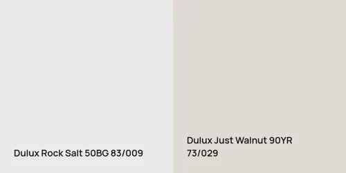 50BG 83/009 Rock Salt vs 90YR 73/029 Just Walnut