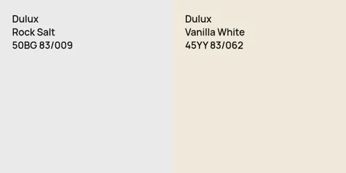 50BG 83/009 Rock Salt vs 45YY 83/062 Vanilla White