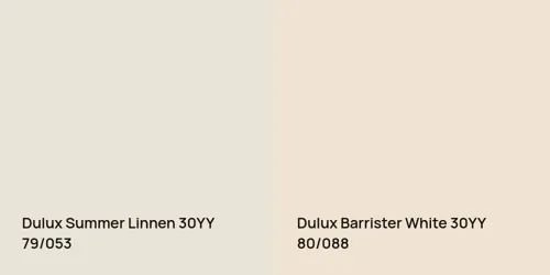 30YY 79/053 Summer Linnen vs 30YY 80/088 Barrister White