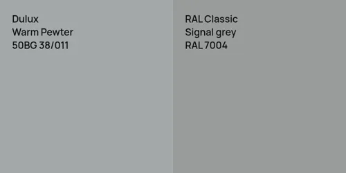 50BG 38/011 Warm Pewter vs RAL 7004  Signal grey