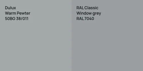 50BG 38/011 Warm Pewter vs RAL 7040  Window grey