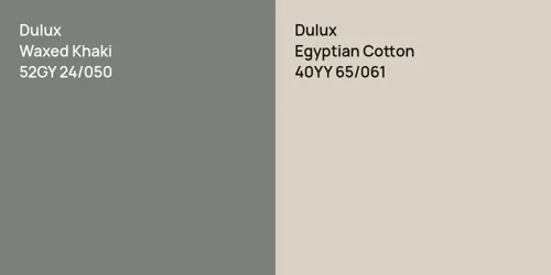 52GY 24/050 Waxed Khaki vs 40YY 65/061 Egyptian Cotton