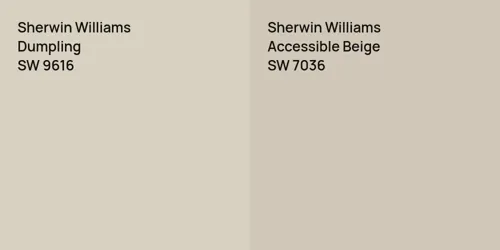 SW 9616 Dumpling vs SW 7036 Accessible Beige