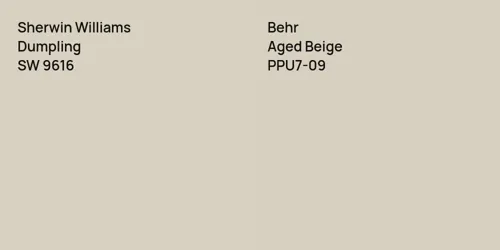 SW 9616 Dumpling vs PPU7-09 Aged Beige