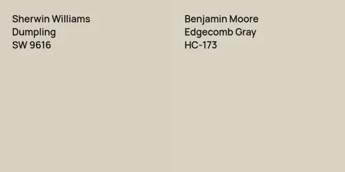 SW 9616 Dumpling vs HC-173 Edgecomb Gray