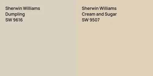 SW 9616 Dumpling vs SW 9507 Cream and Sugar