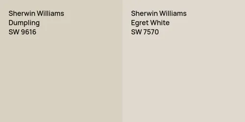 SW 9616 Dumpling vs SW 7570 Egret White