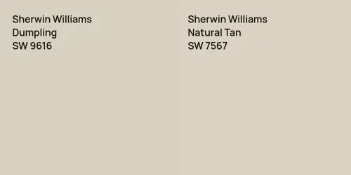 SW 9616 Dumpling vs SW 7567 Natural Tan