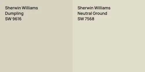 SW 9616 Dumpling vs SW 7568 Neutral Ground