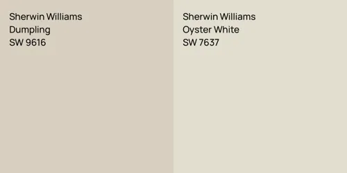 SW 9616 Dumpling vs SW 7637 Oyster White