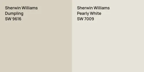 SW 9616 Dumpling vs SW 7009 Pearly White