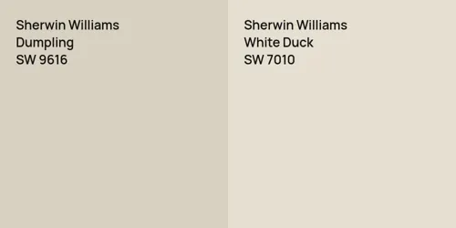 SW 9616 Dumpling vs SW 7010 White Duck