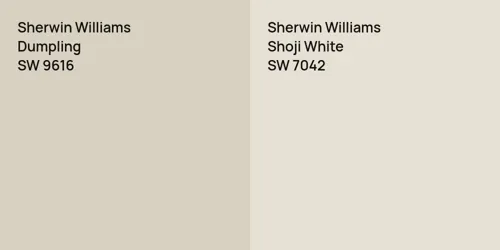 SW 9616 Dumpling vs SW 7042 Shoji White